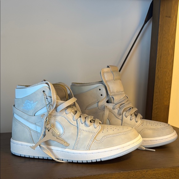 Jordan High-Top Sneakers - grey suede and light blue - Picture 1 of 3